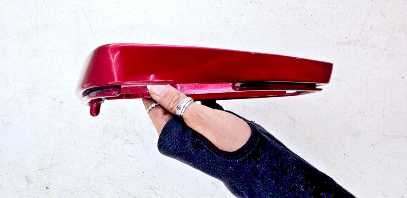 1993 HONDA GOLDWING GL1500 Left Side Mirror Trim Ring Filler Panel Red OEM