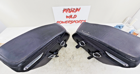 2000 HARLEY FLH ROADKING Left Right Saddlebags OEM