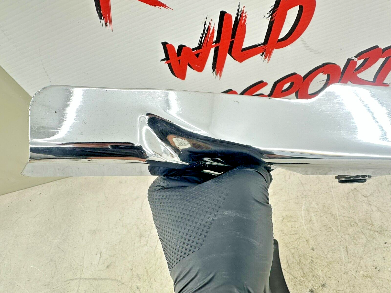 2001 HARLEY DAVIDSON SOFTAIL Chrome Upper Black Lower Belt Guard