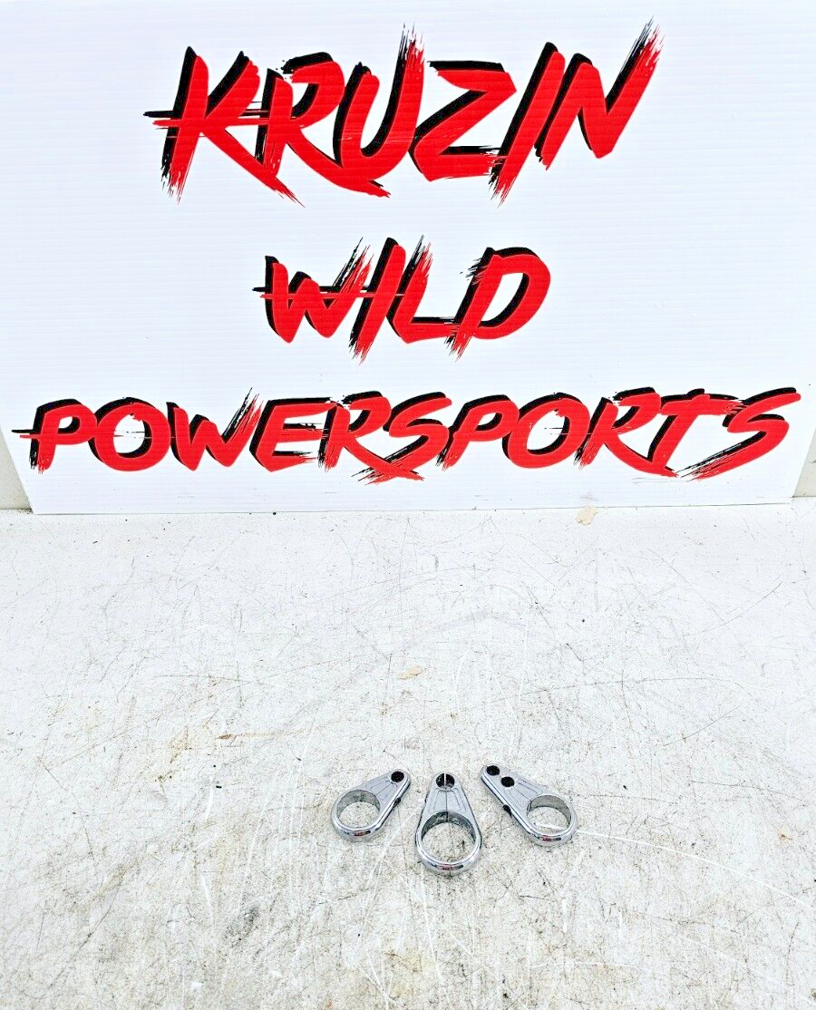 1998 HARLEY FLH ROADKING Chrome Frame Clamp Clutch Cable Brackets