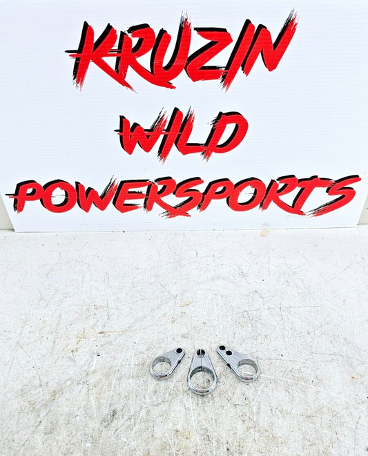 1998 HARLEY FLH ROADKING Chrome Frame Clamp Clutch Cable Brackets