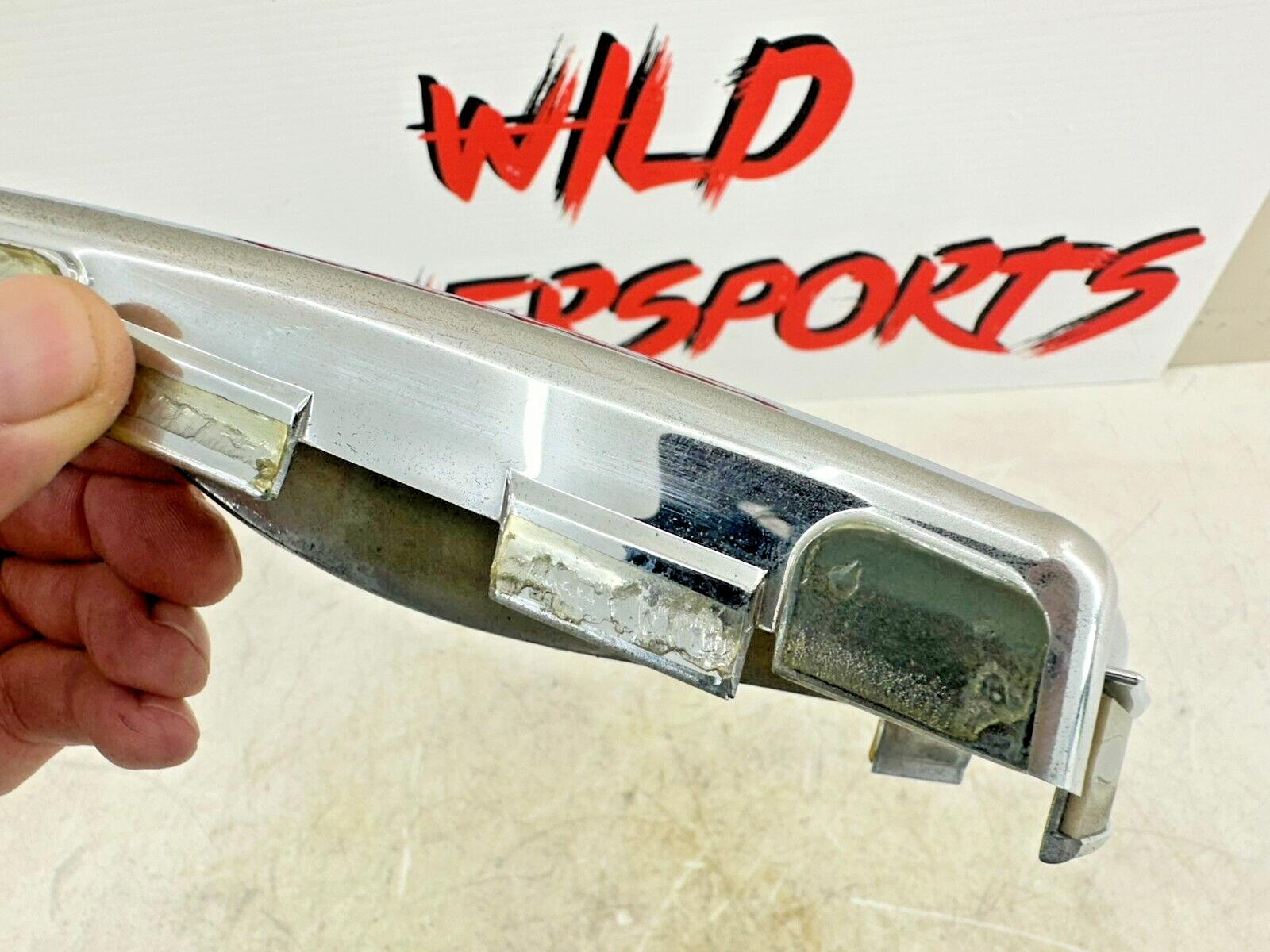 2003 Harley Davidson V Rod VRSCA Chrome Left Side Triangle Cover Panel