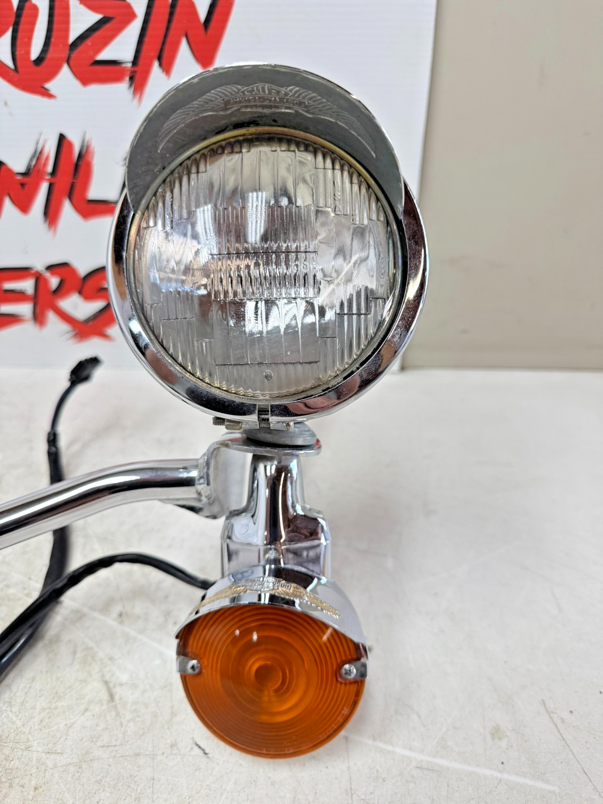 2003 HARLEY ELECTRA GLIDE Chrome Highway Fog Lamp Turn Signal Light Bar