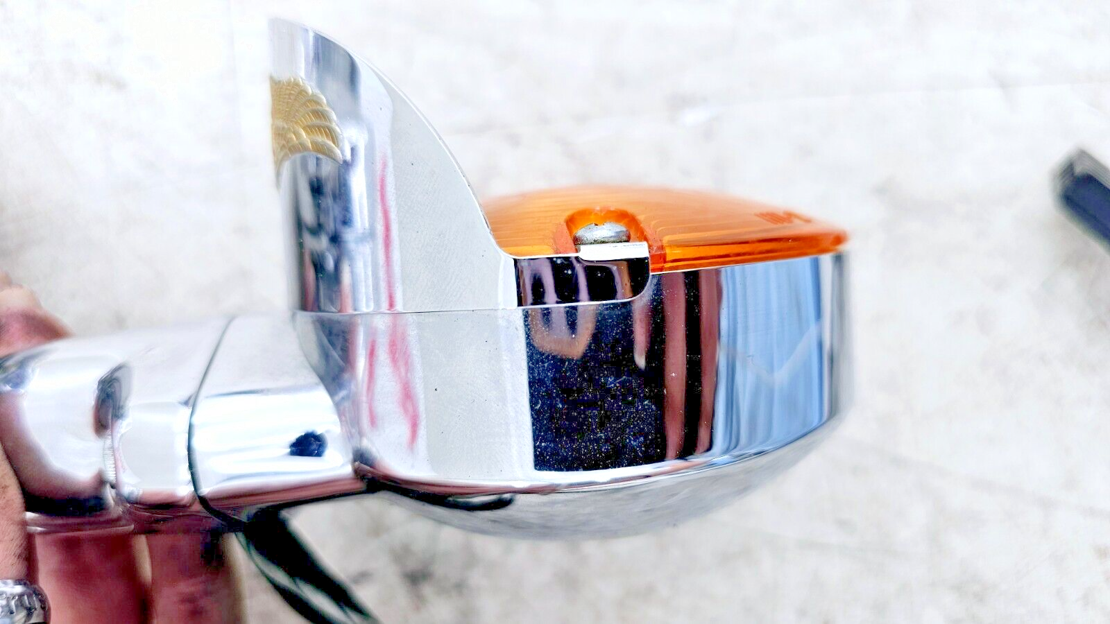 1998 HARLEY FLH ELECTRA GLIDE Fog Highway Turn Signal Light Chrome Housing Eagle