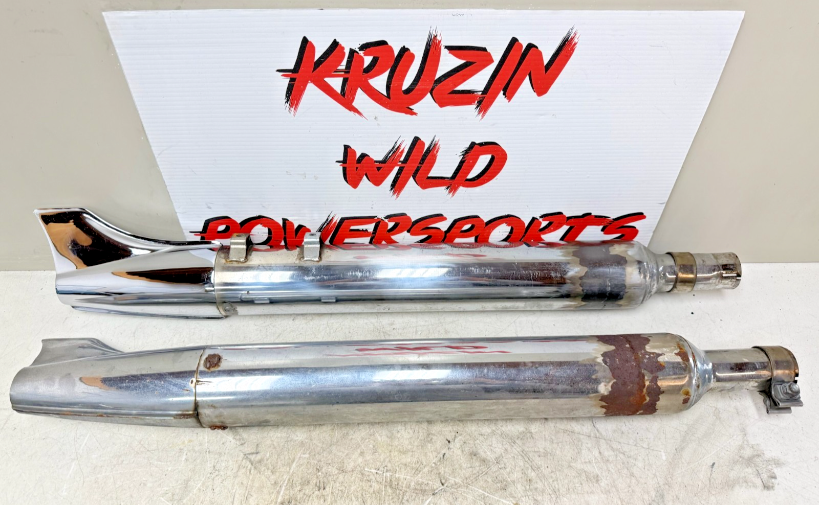 1995 HARLEY FLH ELECTRA GLIDE Fishtail Slip On Muffler Pipes