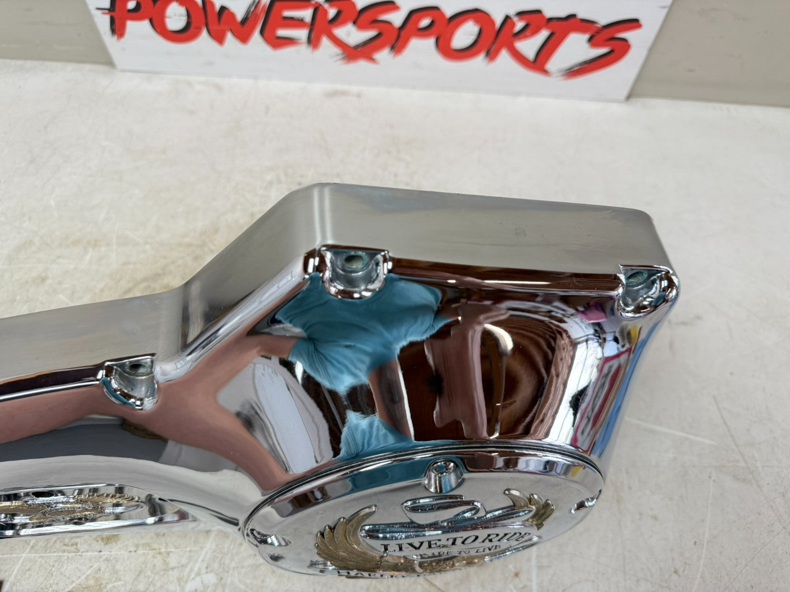 2003 HARLEY DYNA WIDE GLIDE Outer Primary Clutch Chrome Cover Live To Ride NICE!