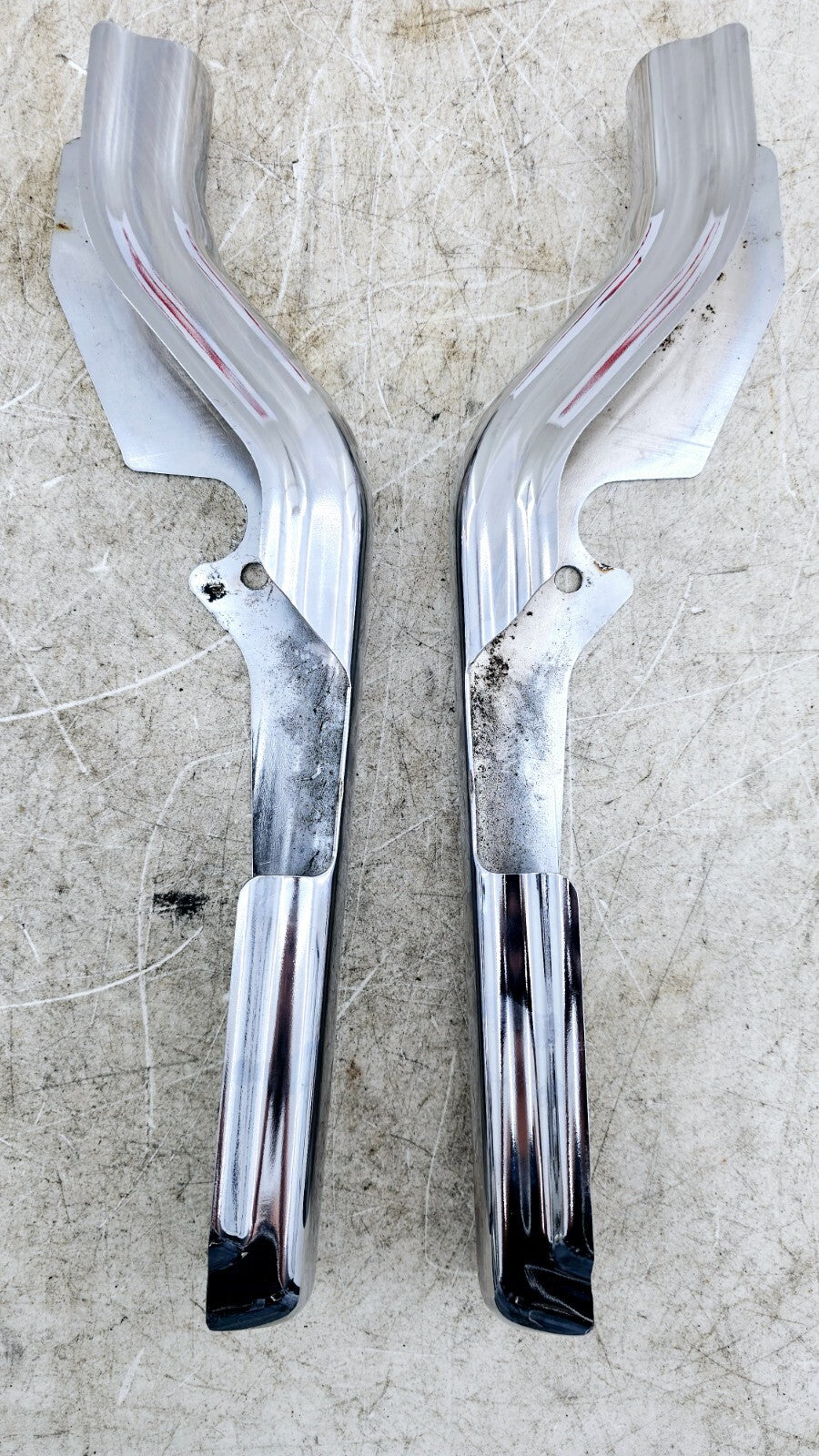 2000 HARLEY ELECTRA GLIDE Left Right Fender Chrome Strut Arm Cover