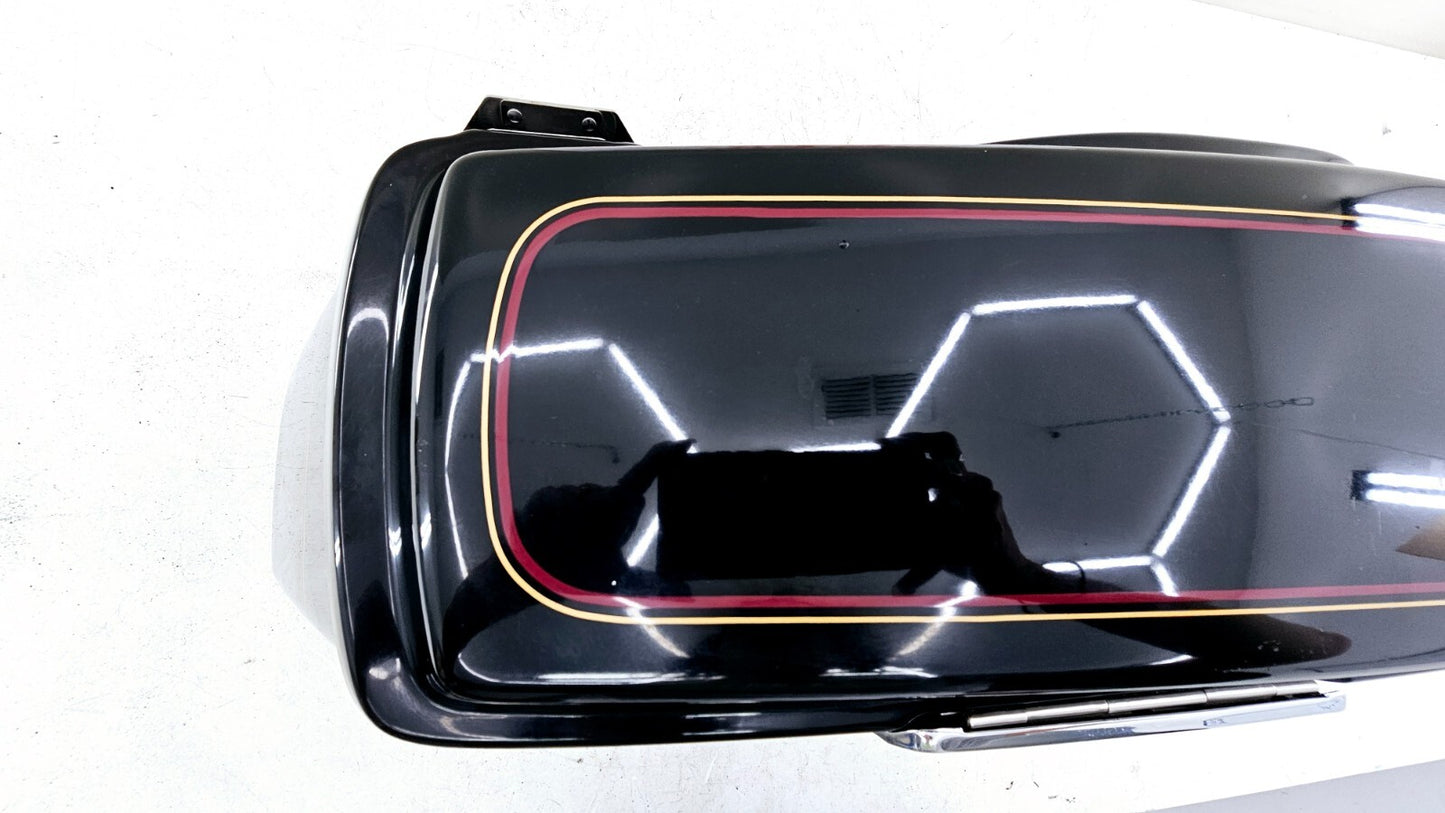 2002 HARLEY ELECTRA GLIDE Right Saddlebag Housing & Lid OEM HD Black Paint