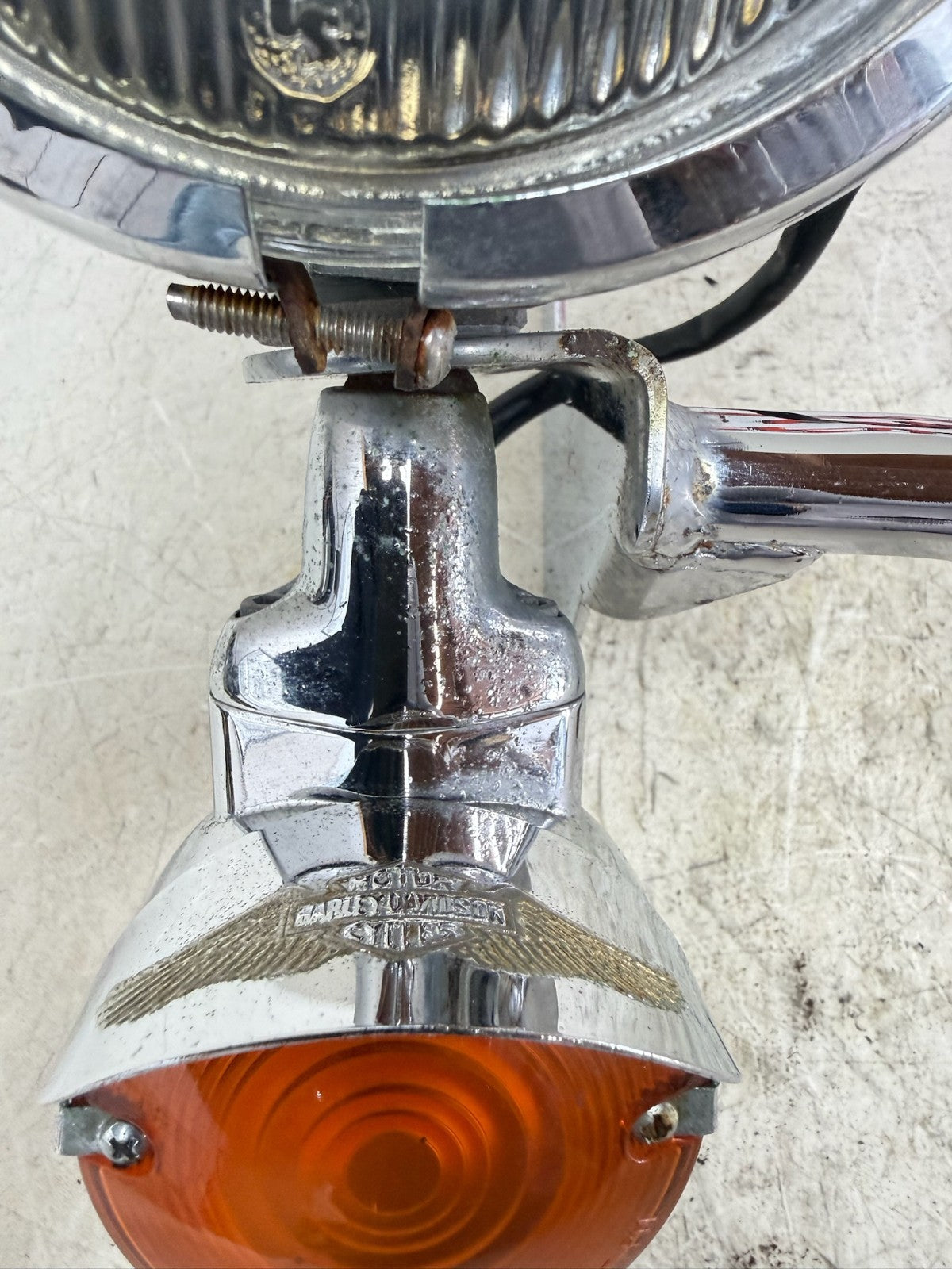 1995 HARLEY FLH ELECTRA GLIDE Chrome Highway Fog Lamp Turn Signal Light Bar