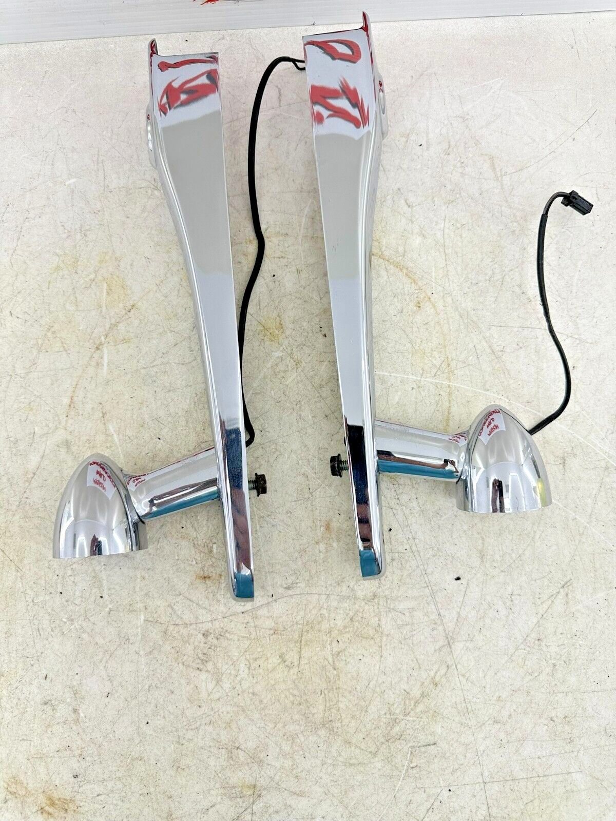 2004 UP HARLEY DAVIDSON SPORTSTER Chrome Right Left Turn Signals+ Strut Arm