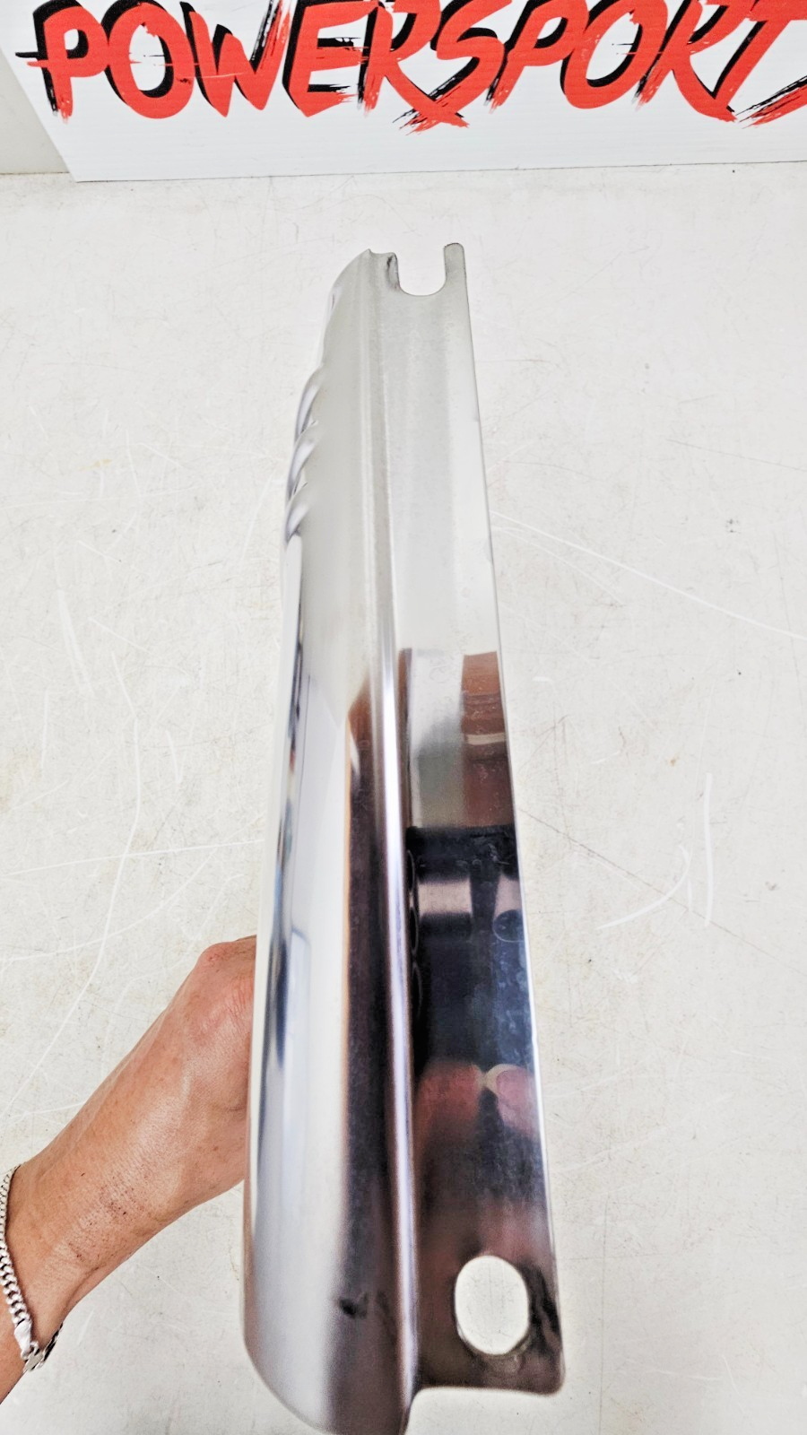 2002 HARLEY SOFTAIL Chrome Headlight Mount Bracket Cover Panel