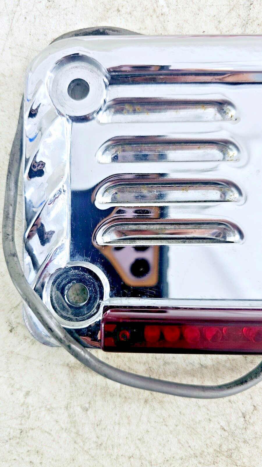 1999 HARLEY DYNA CONVERTIBLE Chrome Rear License Plate Mounting Backing Plate