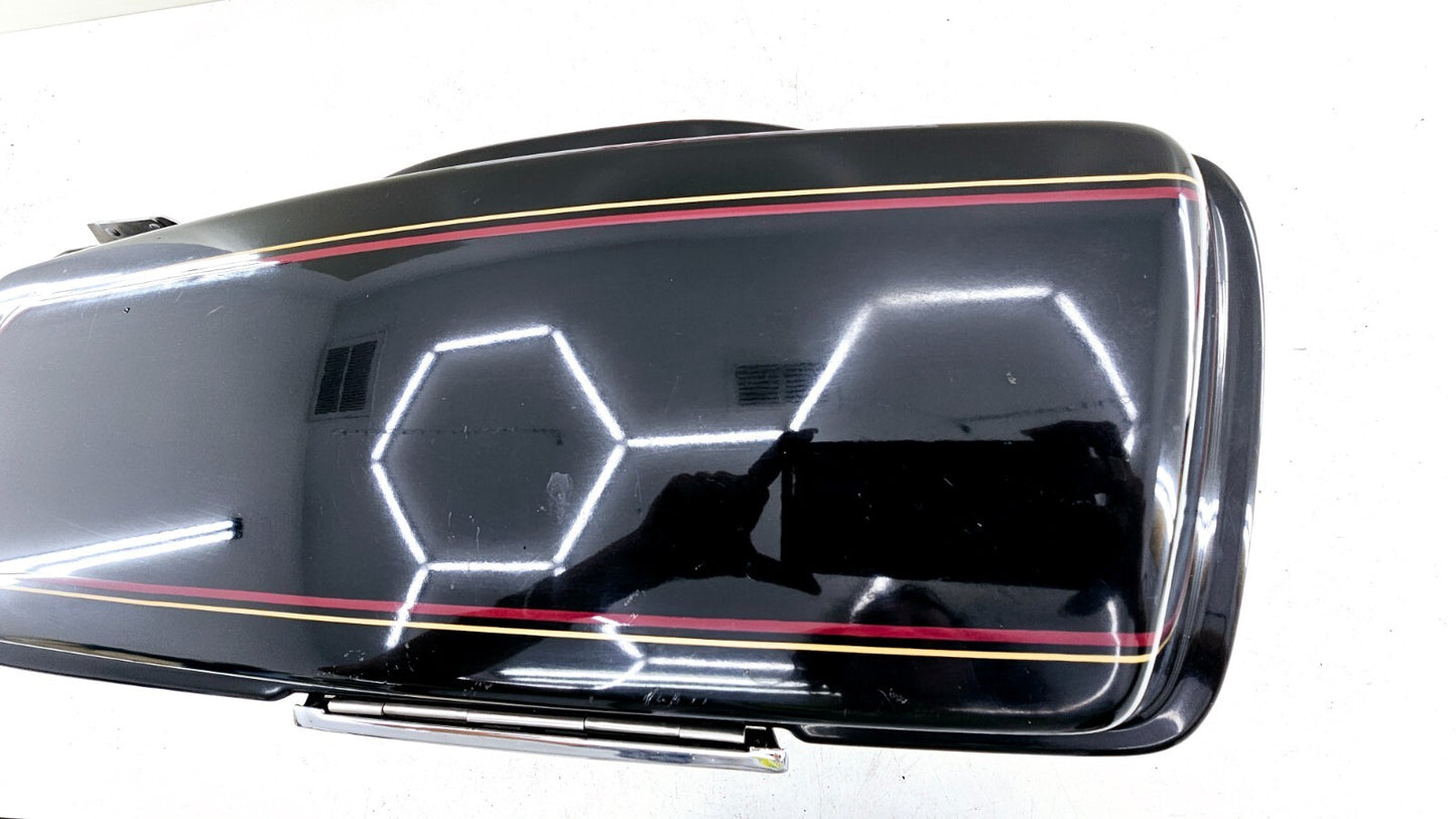 2002 HARLEY ELECTRA GLIDE Right Saddlebag Housing & Lid OEM HD Black Paint