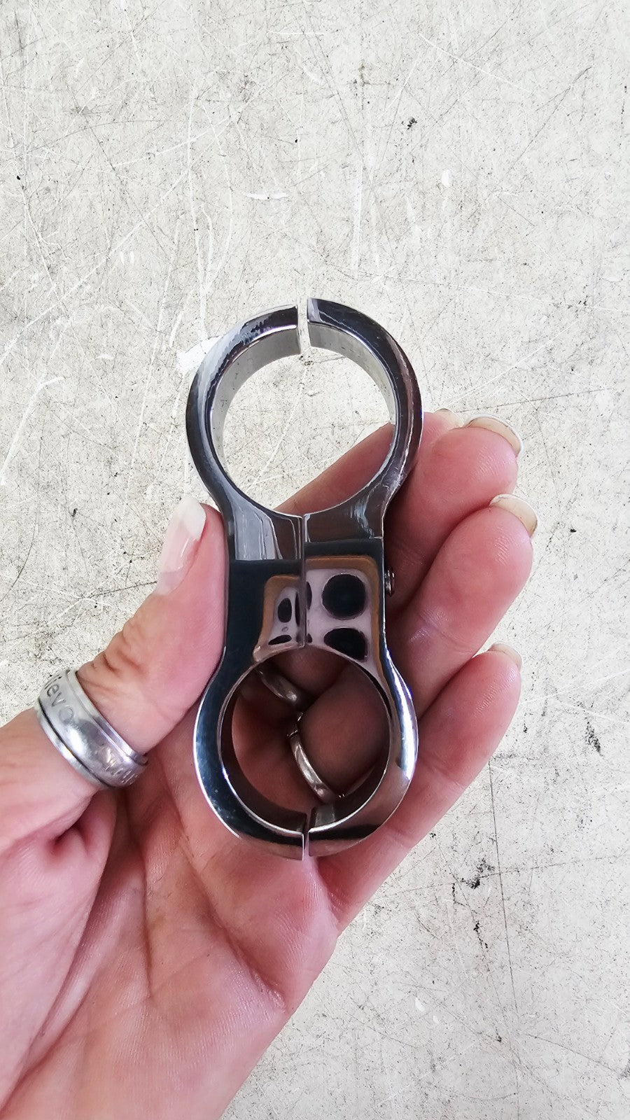 1993 HARLEY SOFTAIL Chrome Oil Cooler Mounting Separator Clamp