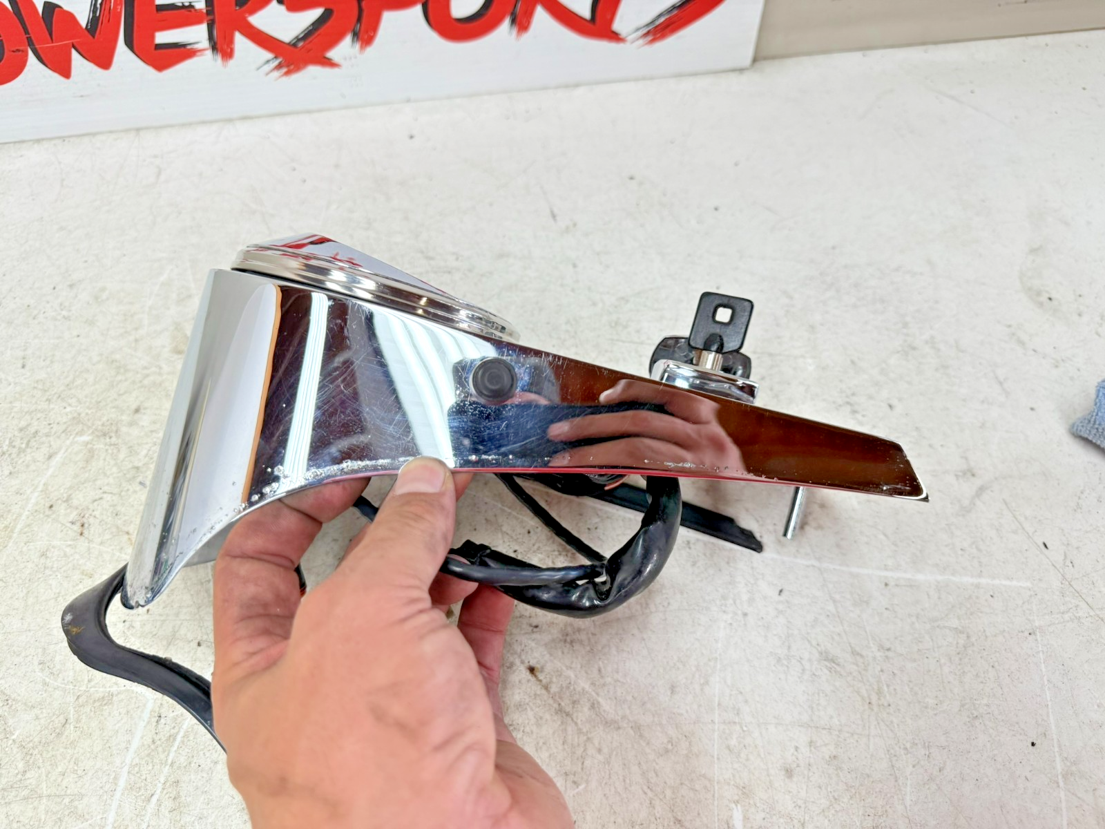 1997 HARLEY DAVIDSON SOFTAIL Dash Console Speedometer Ignition Switch Chrome