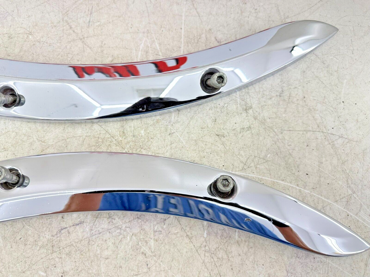 2006 Victory Kingpin Chrome Rear Fender Frame Strut Arm Bars