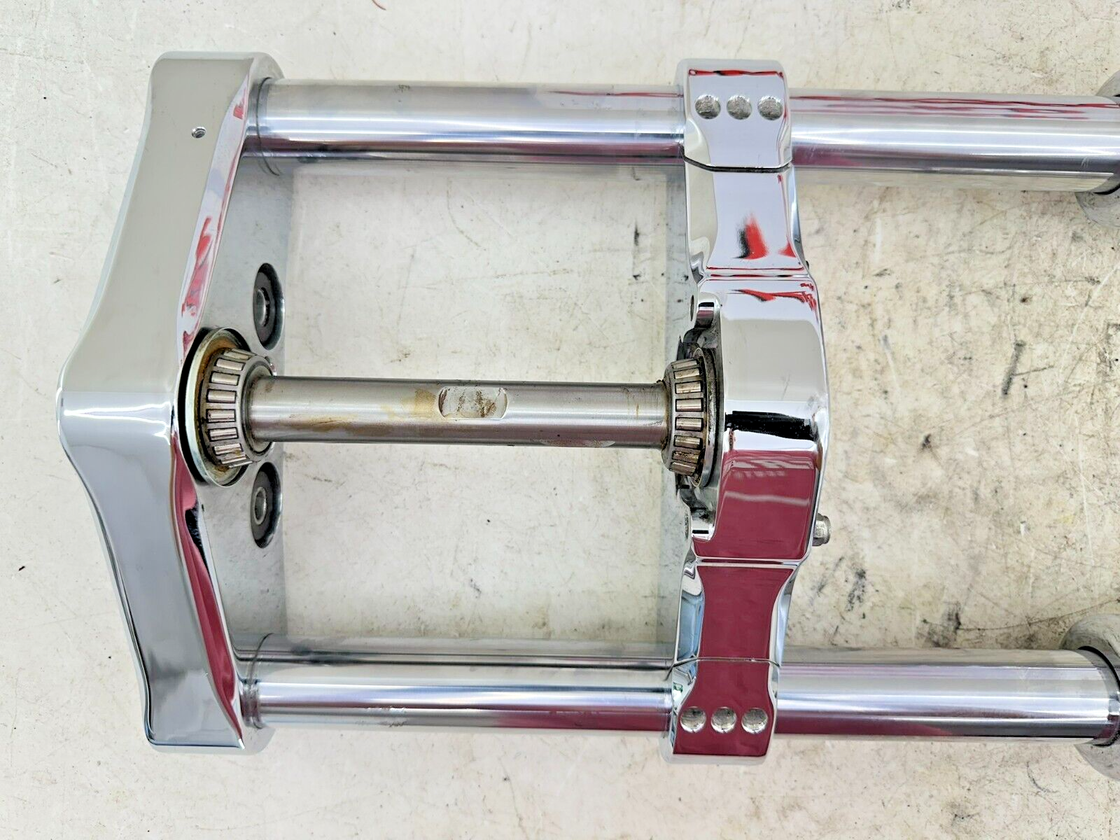 2002 HARLEY DYNA LOW RIDER 41mm Front Forks Wide Glide Chrome Lowers+Triple Tree