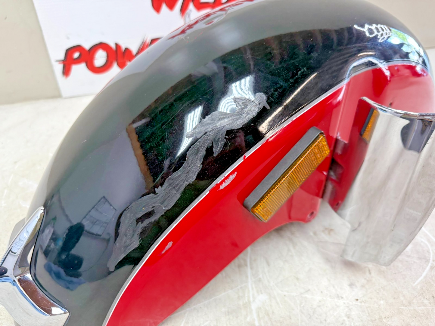 2001 HONDA VALKYRIE INTERSTATE OEM Front Fender With Chrome Trim Tip