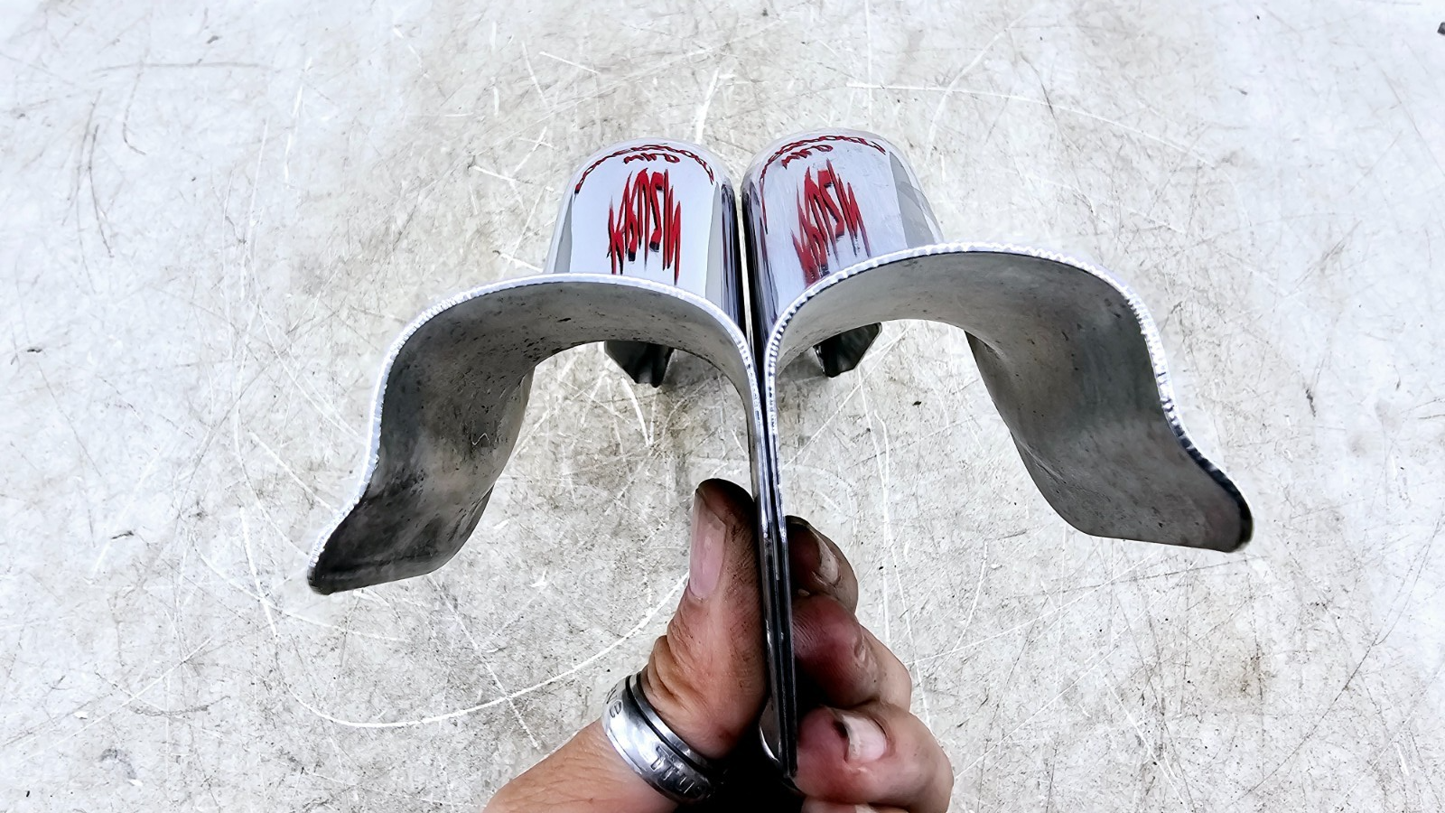 2000 HARLEY ELECTRA GLIDE Left Right Fender Chrome Strut Arm Cover