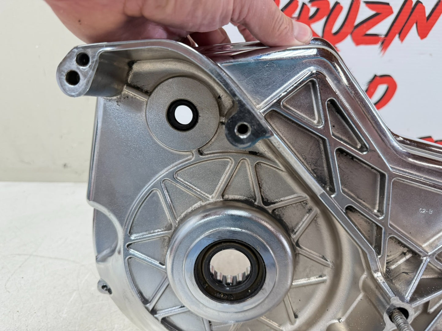 2003 HARLEY DYNA WIDE GLIDE Chrome OEM Inner Primary Clutch Cover Housing