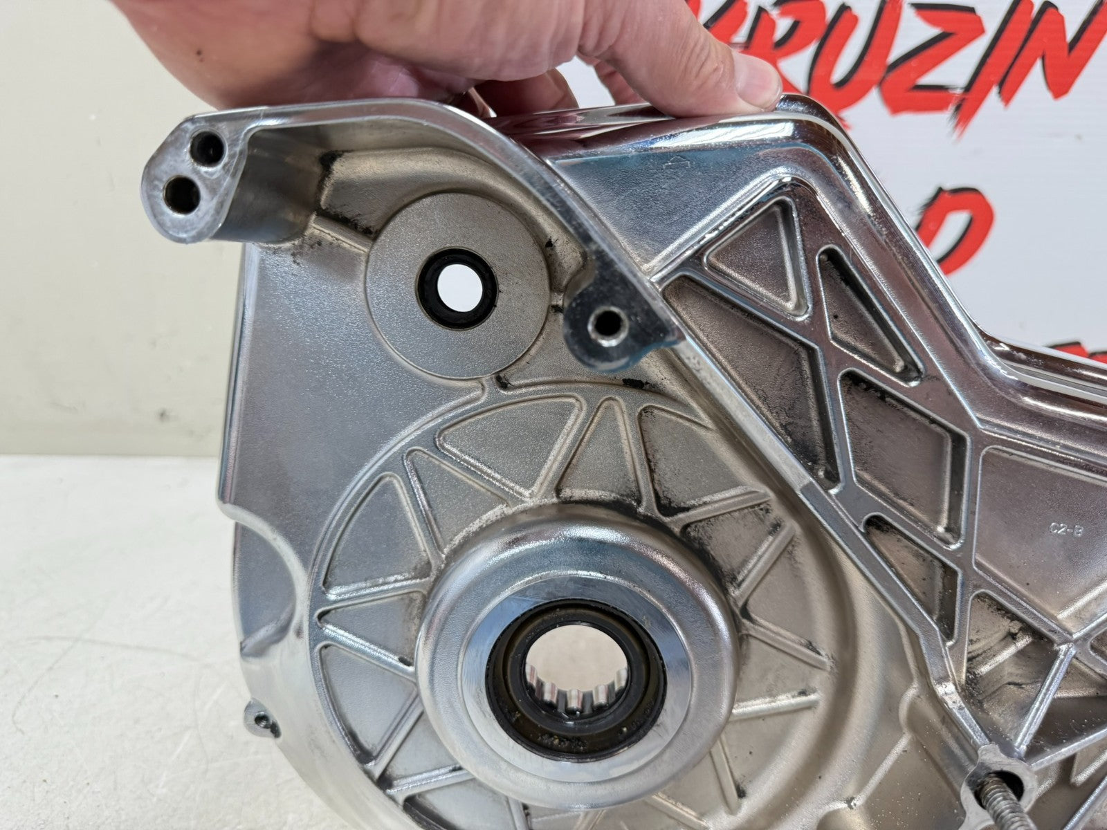 2003 HARLEY DYNA WIDE GLIDE Chrome OEM Inner Primary Clutch Cover Housing