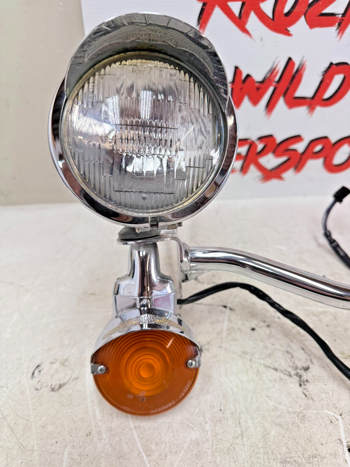 2003 HARLEY ELECTRA GLIDE Chrome Highway Fog Lamp Turn Signal Light Bar