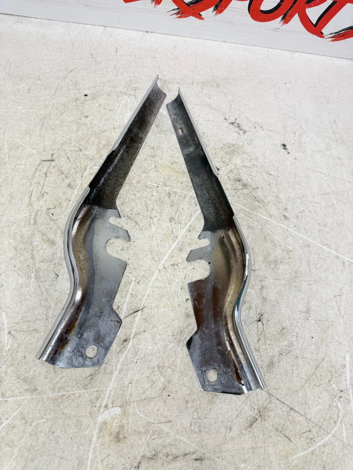 1995 HARLEY FLH ELECTRA GLIDE Rear Fender Frame Strut Arm Chrome Covers