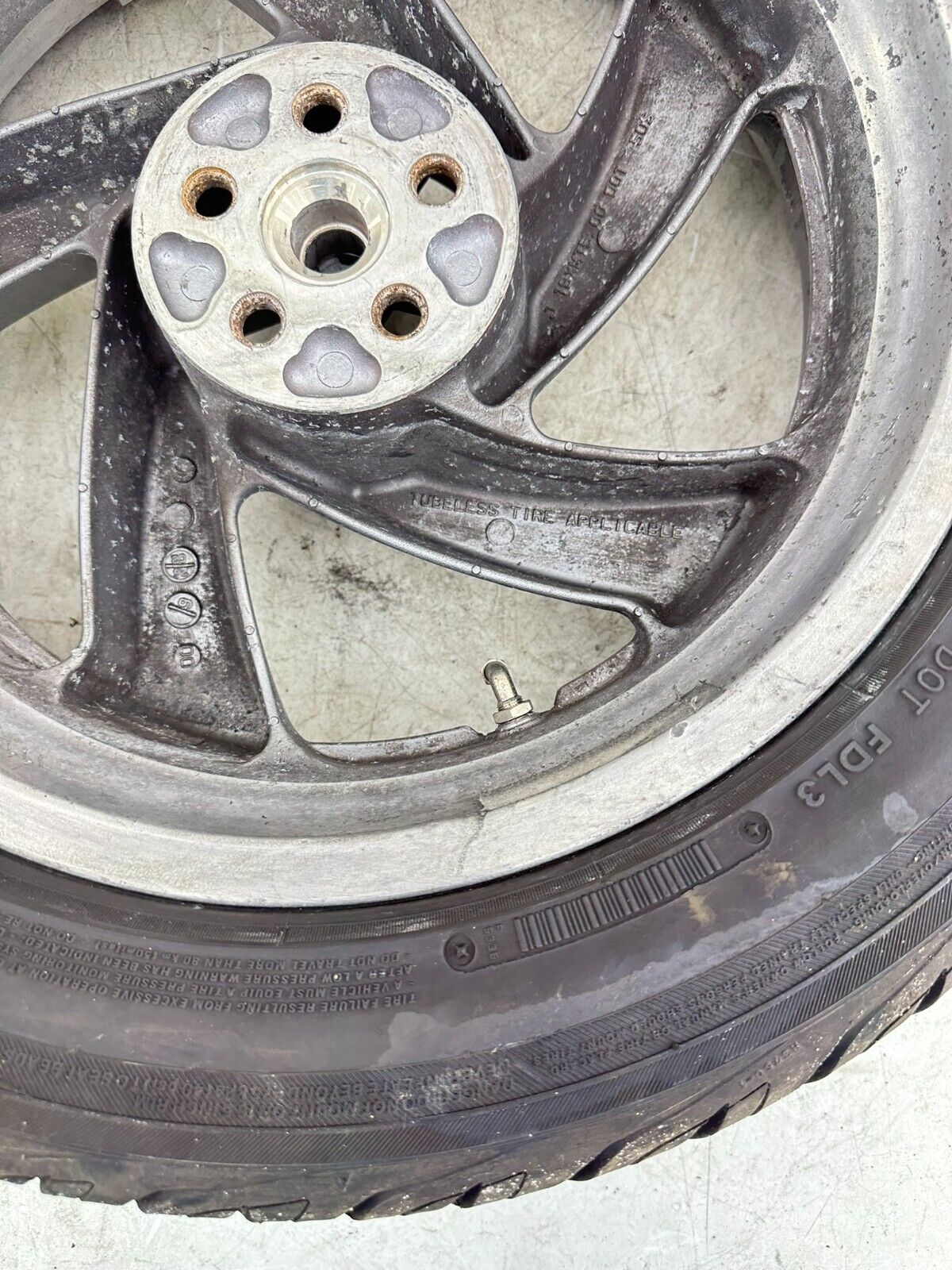 2004 Honda Goldwing GL1800 16" Rear Wheel Rim W/ Car Tire 195/55/16 + Rotor