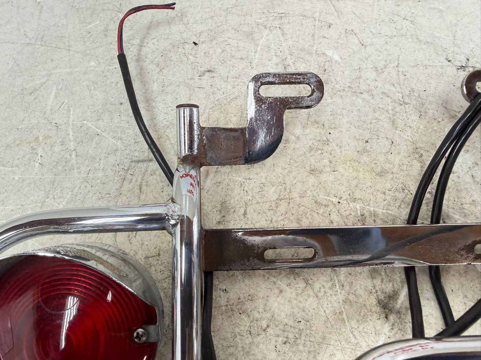 1995 HARLEY FLH ELECTRA GLIDE Rear Plate Holder Light Bar Mount Tail