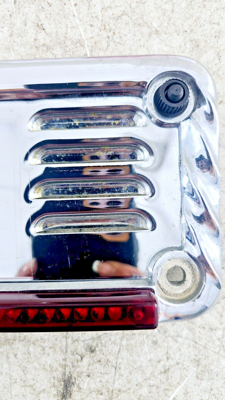 1999 HARLEY DYNA CONVERTIBLE Chrome Rear License Plate Mounting Backing Plate