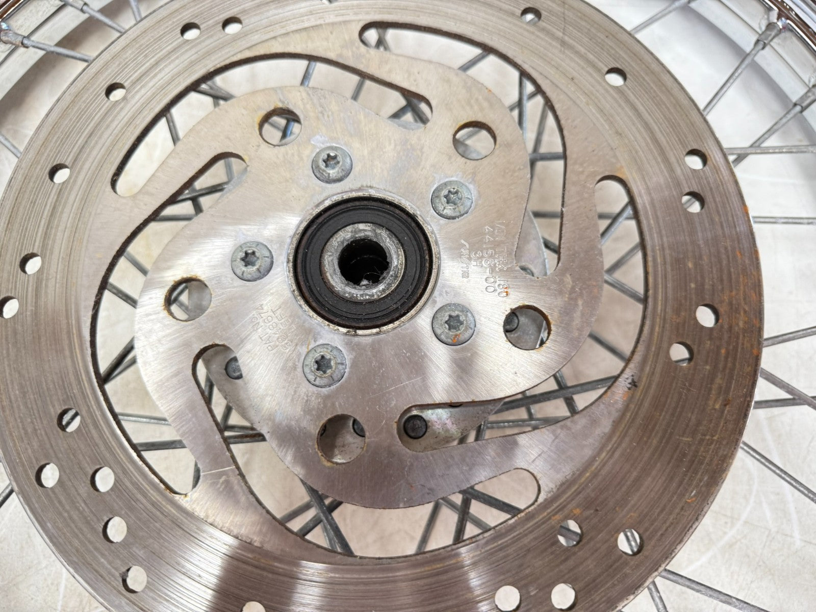2003 Harley Davidson Sportster 21" Front Wheel Rim Tire Laced Spoke Brake Rotor