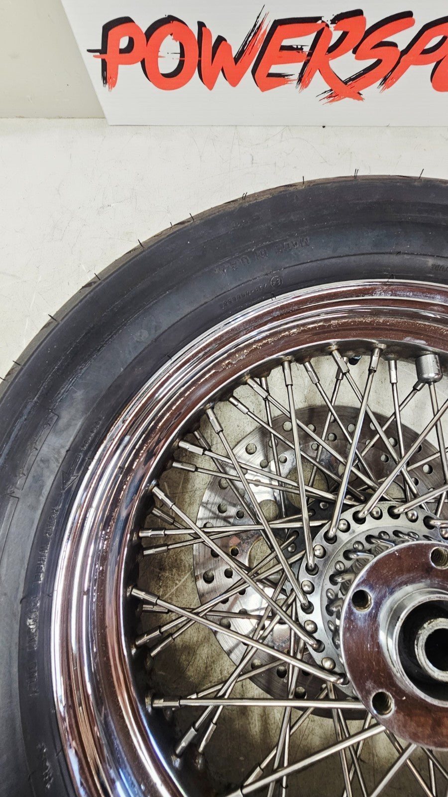 1988 HARLEY SOFTAIL 16x3 Rear Wheel Rim Tire Spoked Laced Brake Rotor