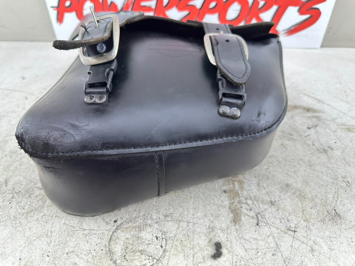 2001 HARLEY SOFTAIL OEM HD Leather Left Side Swingarm Saddlebag Storage Bag