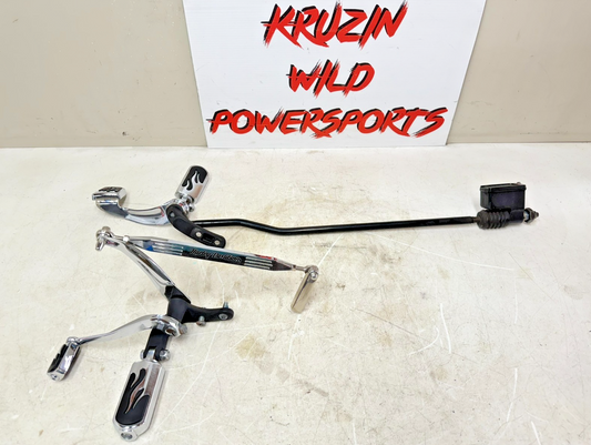 2003 HARLEY DYNA WIDE GLIDE OEM HD  Forward Control Shift Brake Pedal Foot Pegs