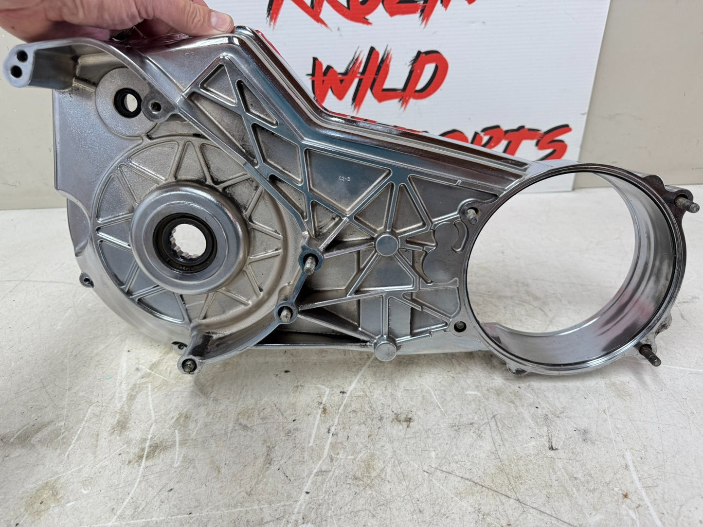 2003 HARLEY DYNA WIDE GLIDE Chrome OEM Inner Primary Clutch Cover Housing