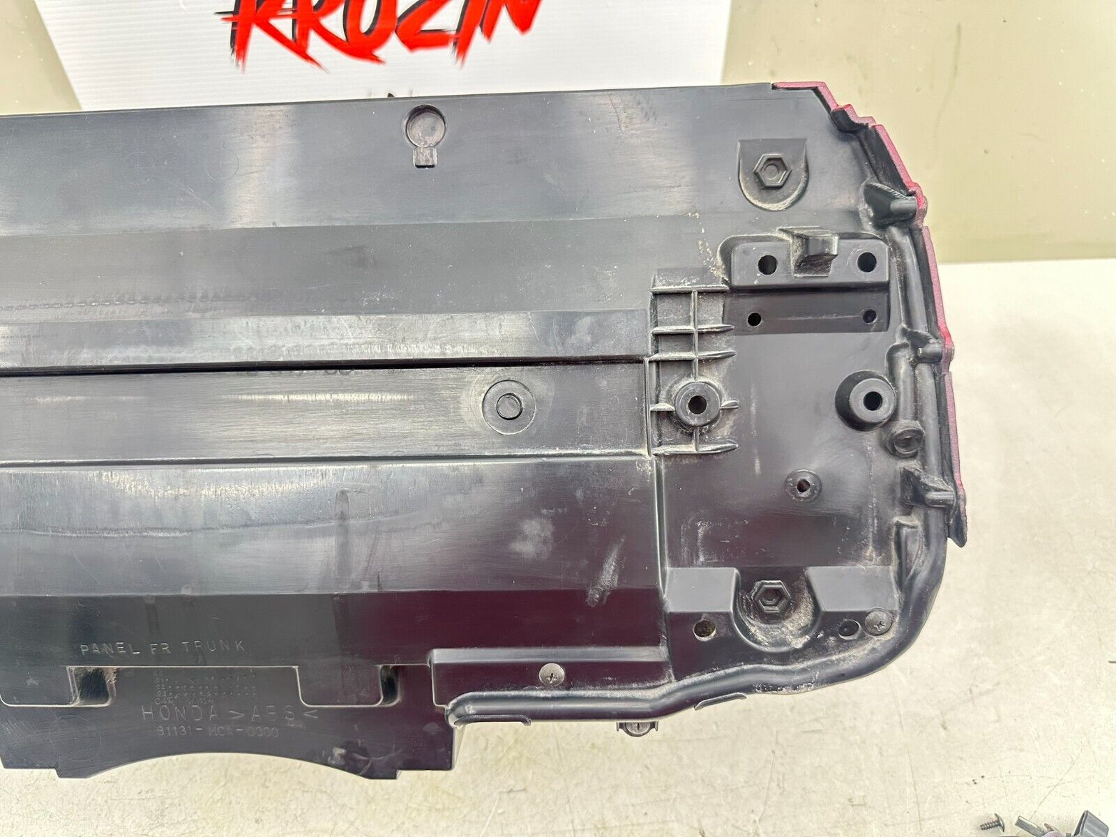 2004 Honda Goldwing GL1800 Red Lower Trunk Base Bottom Case 81111-MCA-0000