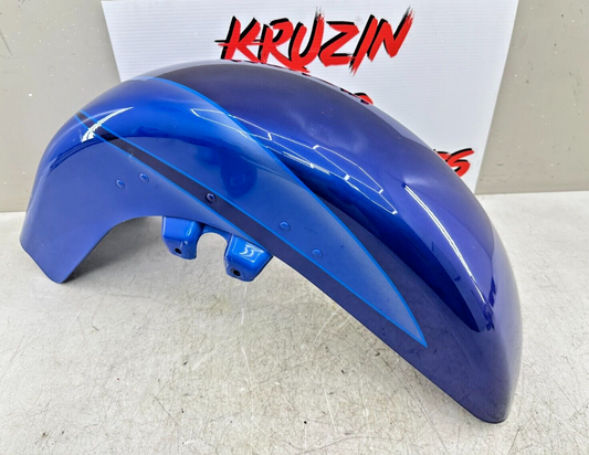 2007 Harley Electra Glide CVO OEM HD Front Fender Lightning Blue Midnight Pearl