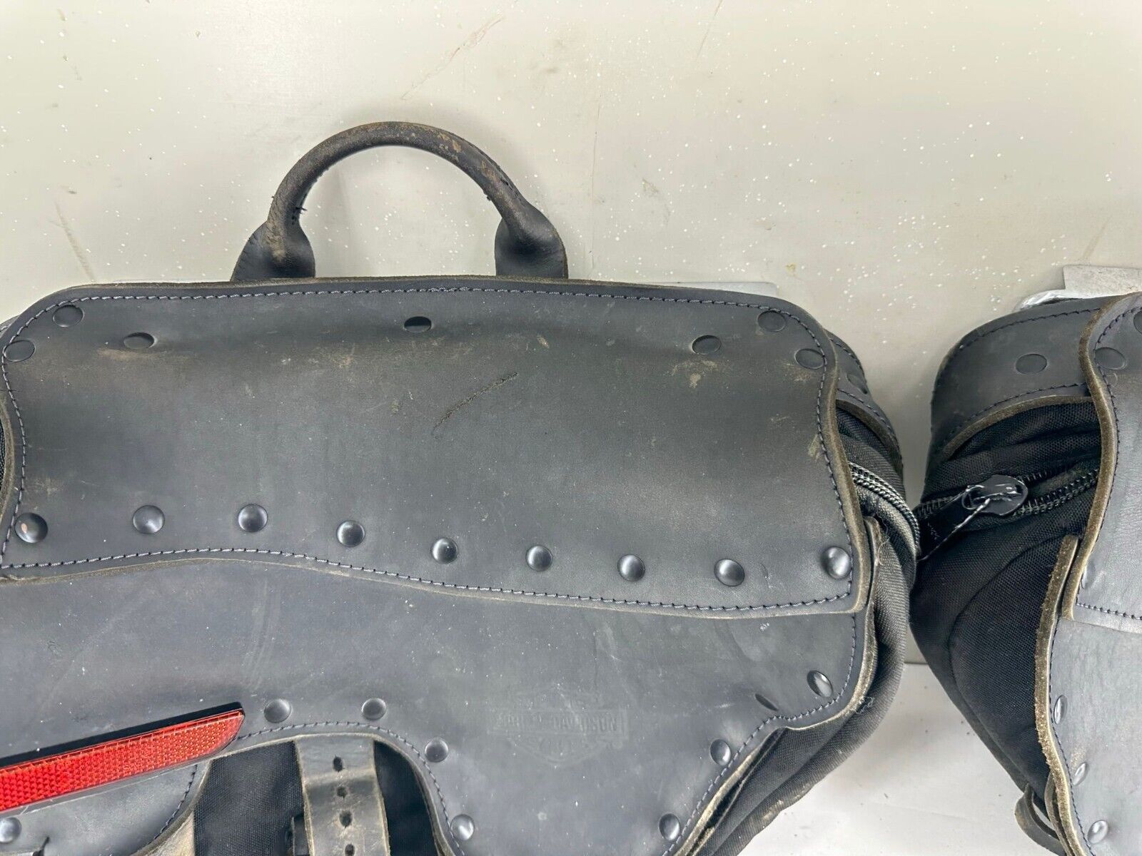 1996 HARLEY DAVIDSON DYNA OEM HO Convertible Canvas + Leather Saddle Bags