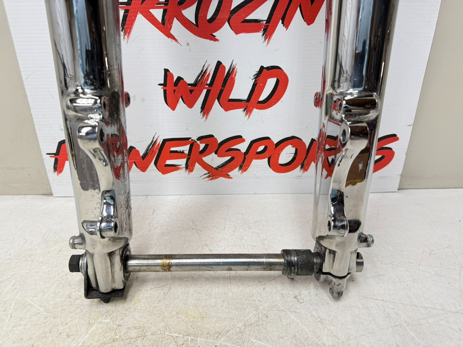 1995 HARLEY FLH ELECTRA GLIDE Forks Triple Tree Front End Chrome Lowers Air Ride
