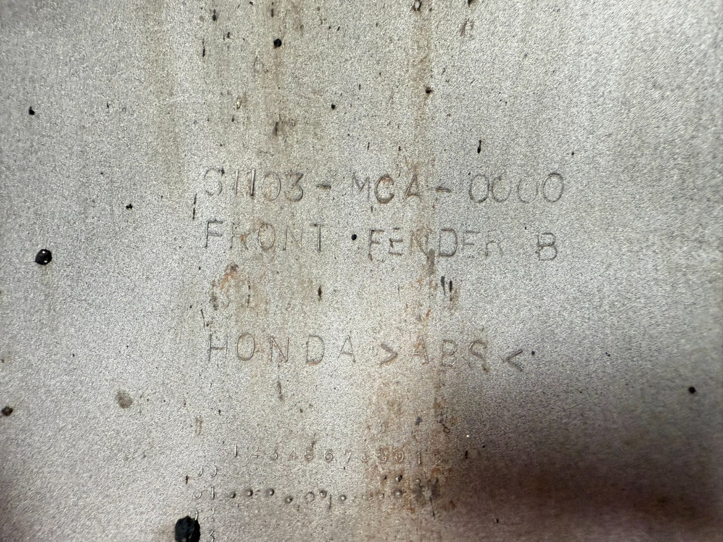 2002 Honda Goldwing GL1800 Front Fender Rear Section