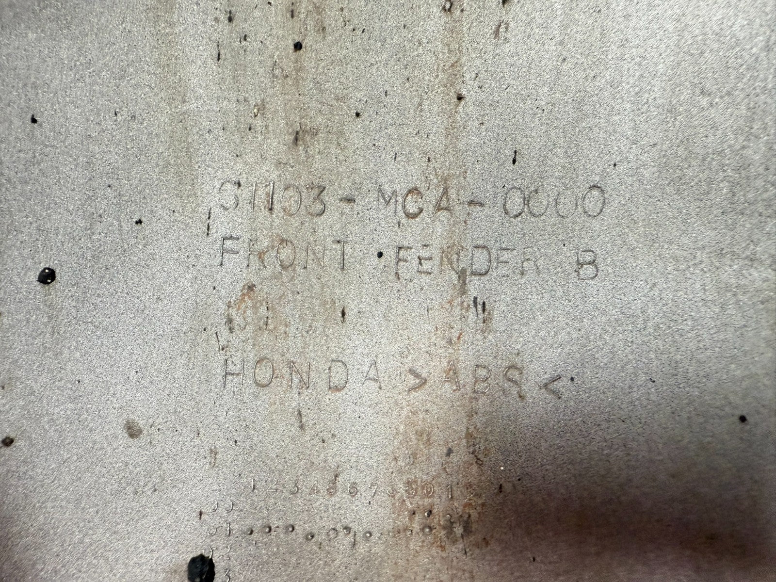 2002 Honda Goldwing GL1800 Front Fender Rear Section