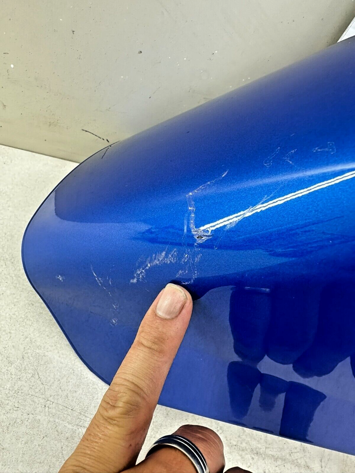 2007 Harley Electra Glide CVO OEM HD Front Fender Lightning Blue Midnight Pearl