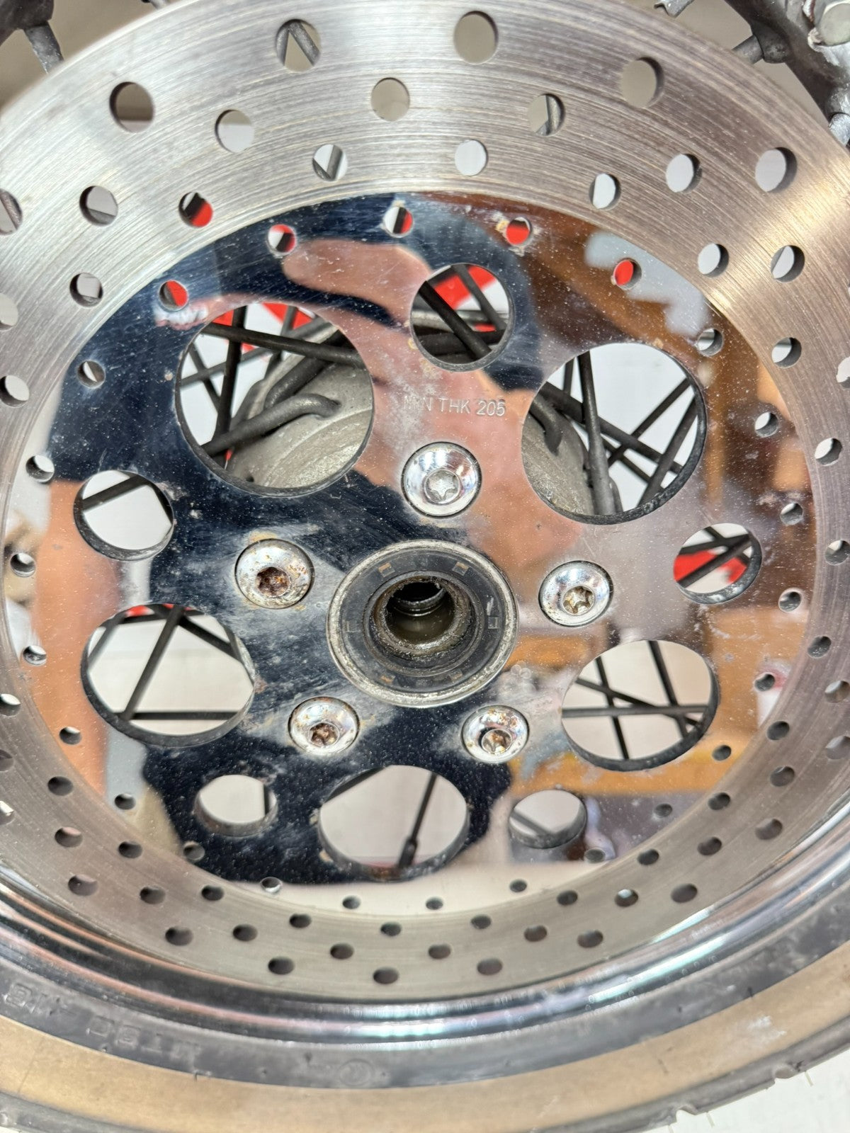 1997 HARLEY DAVIDSON SOFTAIL 16" Rear Wheel  Rim Tire Laced Spoke Brake Rotor