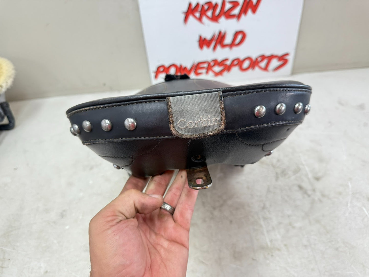 1997 HARLEY DAVIDSON SOFTAIL Corbin Driver Passenger Seat Studded