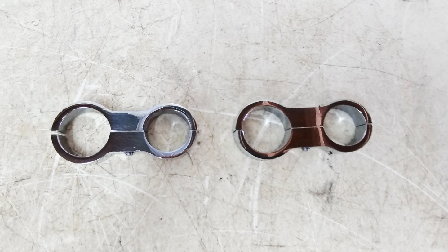 1993 HARLEY SOFTAIL Chrome Oil Cooler Mounting Separator Clamp