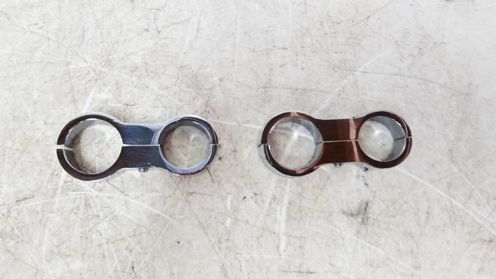 1993 HARLEY SOFTAIL Chrome Oil Cooler Mounting Separator Clamp