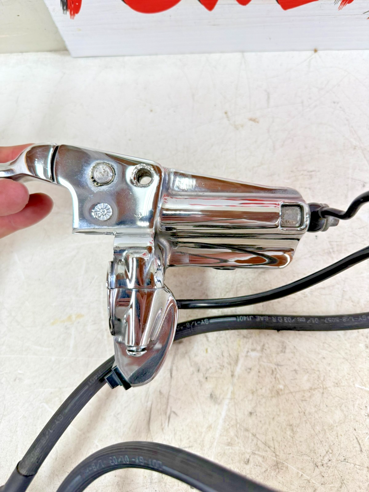 1995 HARLEY FLH ELECTRA GLIDE Chrome Master Cylinder 11/16 + Dual Brake Caliper