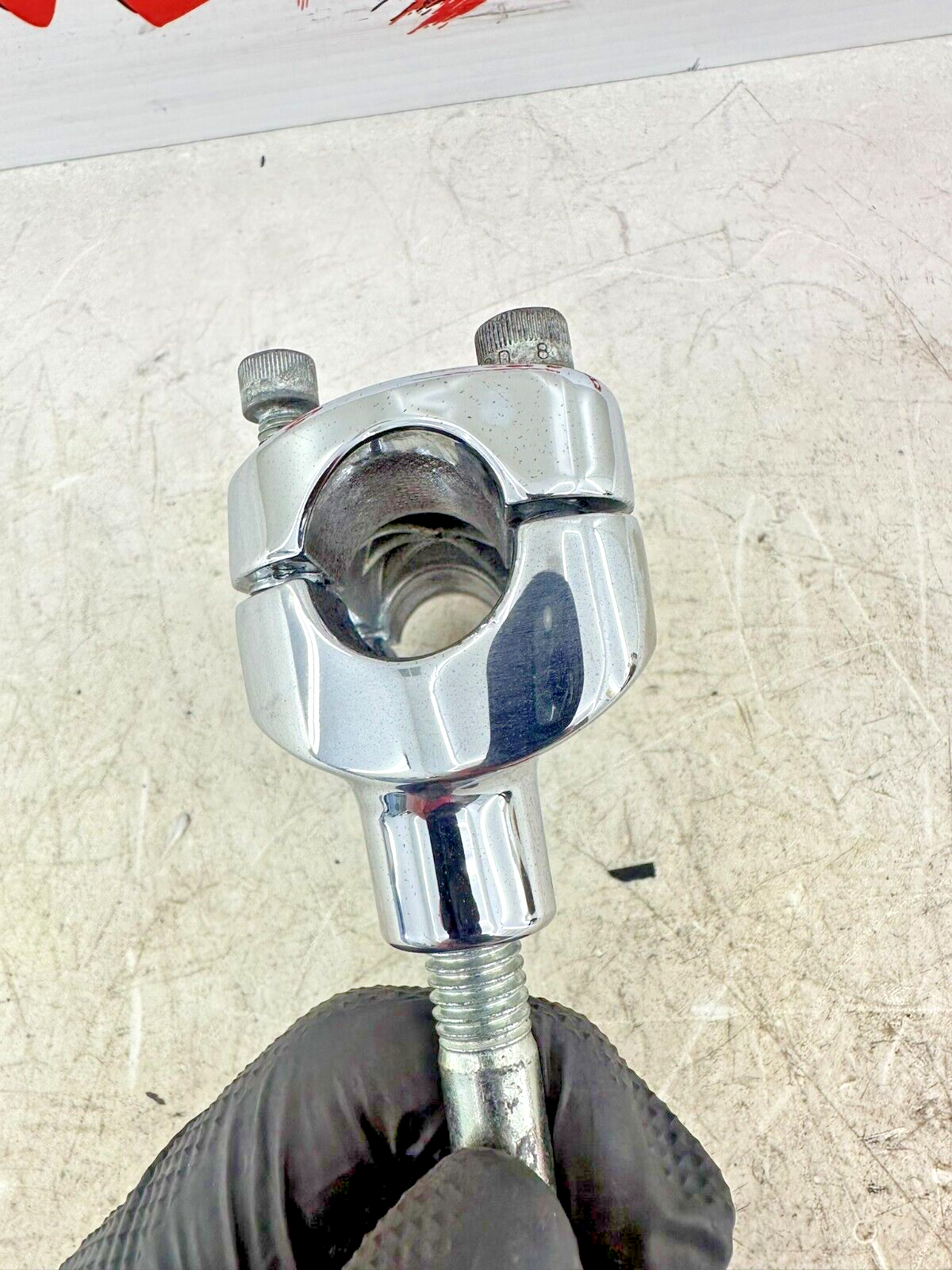 1995 HARLEY SOFTAIL Chrome 1" Handle Bar Clamp Riser OEM HD