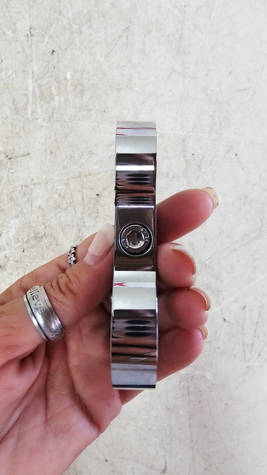 1993 HARLEY SOFTAIL Chrome Oil Cooler Mounting Separator Clamp