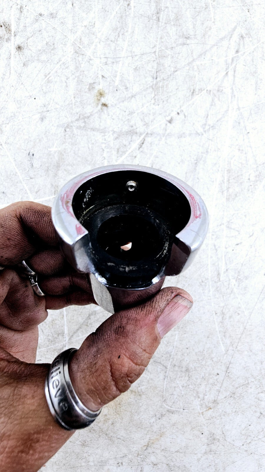 1988 HARLEY SOFTAIL Oil Pressure Sending Unit Chrome Cover